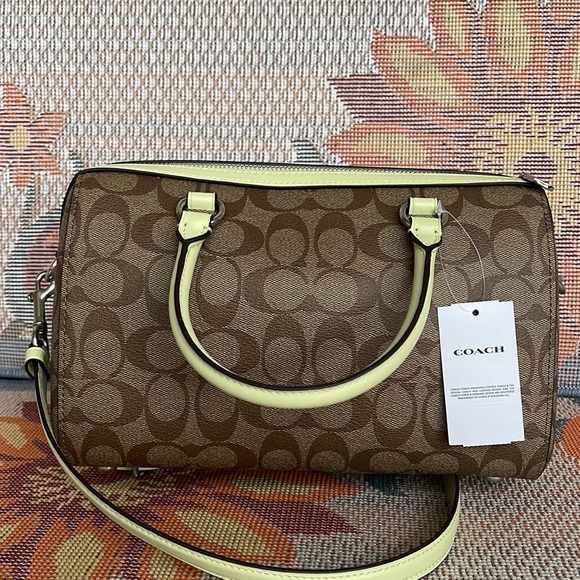 Coach Rowan Satchel In Signature Canvas SV/Khaki/Pale Lime
NWT - Picture 15 of 16